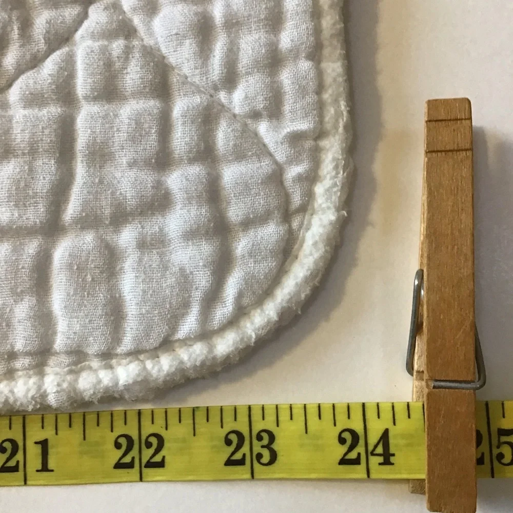 VTG Dundee Crib Mattress Pad White Quilted Rectangle Round Corners Made in USA